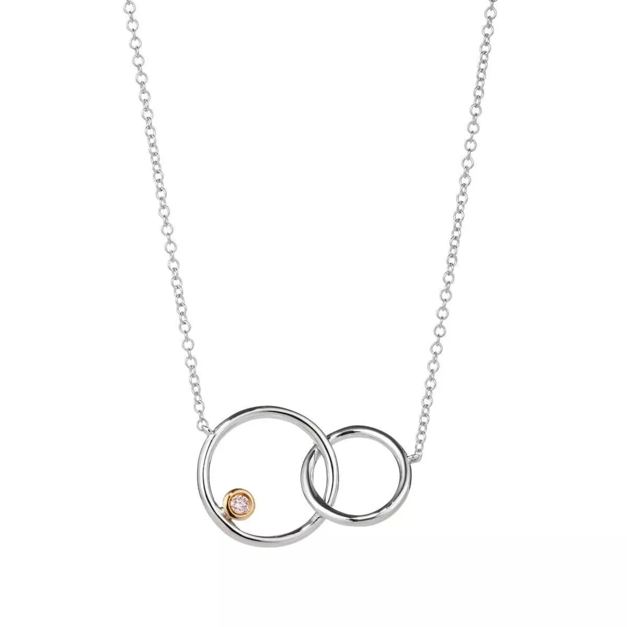 Interlocking Pink Diamond Pendant | 18ct White Gold - Rosendorff Diamond Jewellers